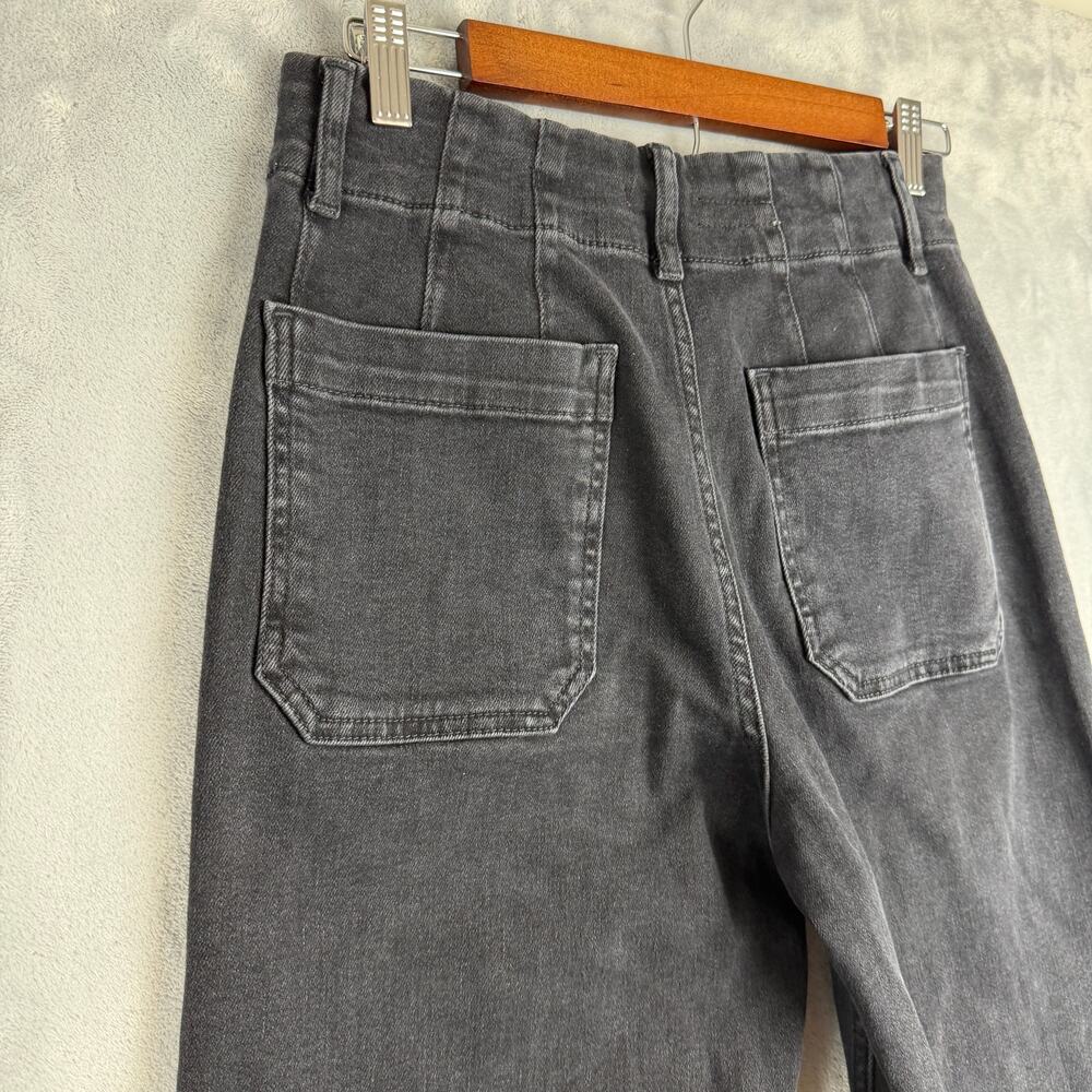 Pilcro Women's Wide Leg Jeans in Charcoal Gray - Picture 2 of 8